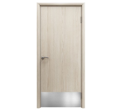 Aquadoor дверь гладкая скандинавский дуб пластиковая с отбойной пластиной