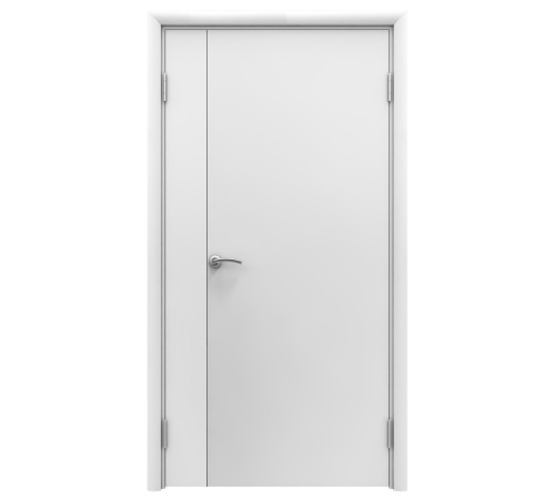 Aquadoor дверь двустворчатая гладкая белая пластиковая