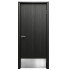 Aquadoor дверь гладкая венге пластиковая с отбойной пластиной