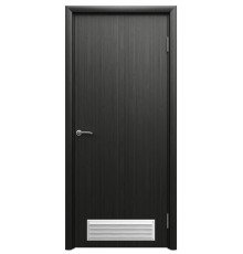 Aquadoor дверь гладкая венге пластиковая с вентиляционной решеткой