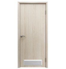 Aquadoor дверь гладкая скандинавский дуб пластиковая с вентиляционной решеткой