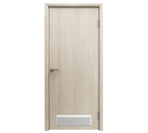 Aquadoor дверь гладкая скандинавский дуб пластиковая с вентиляционной решеткой