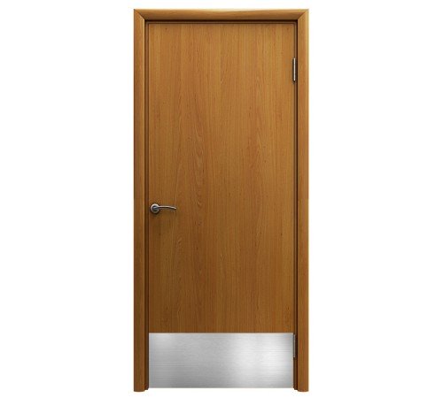Aquadoor дверь гладкая песочный дуб пластиковая с отбойной пластиной