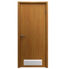 Aquadoor дверь гладкая песочный дуб пластиковая с вентиляционной решеткой