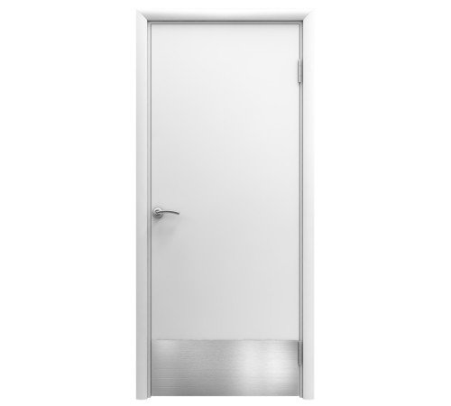 Aquadoor дверь гладкая RAL7035 пластиковая с отбойной пластиной