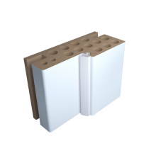 Дверная коробка 90x40 прямая ДПК. Комплект белый для 1-створчатой (2.1)