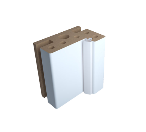 Дверная коробка 60x40 прямая. Комплект белый для 2-створчатой (2.5)