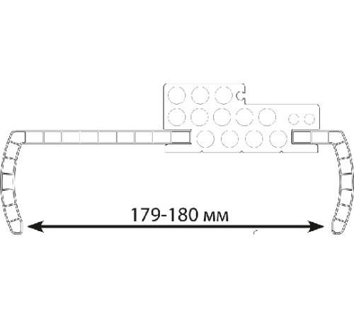 Наличник 60x110x3000 полукруглый, белый