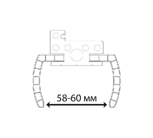 Дверная коробка 60x40 прямая. Комплект древесные цвета, серый для 1-створчатой (2.5)