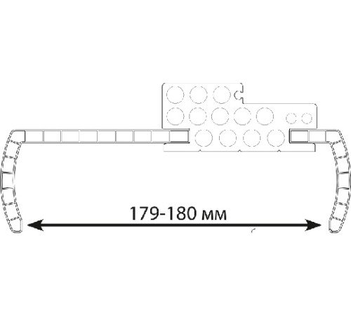 Наличник 60x110x2600 полукруглый, древесные цвета, серый