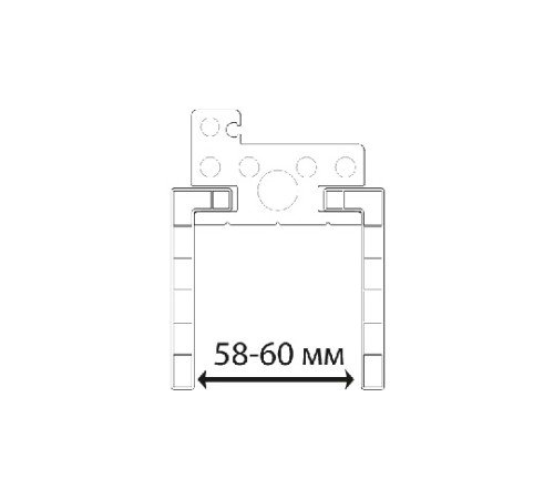 Дверная коробка 60x40 прямая. Комплект древесные цвета, серый для 1-створчатой (2.5)