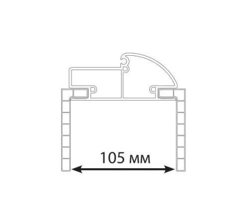 Дверная коробка 90x40 полукруглая. Комплект белый для 1-створчатой (2.5)