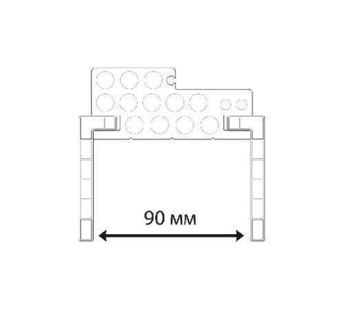 Дверная коробка 90x40 прямая ДПК. Комплект белый для 2-створчатой (2.5)